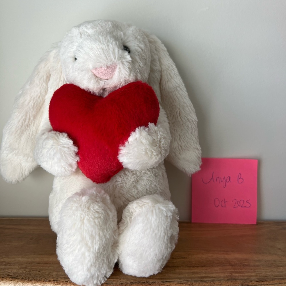 SOLD Jellycat Medium Bashful Red Love Heart Bunny